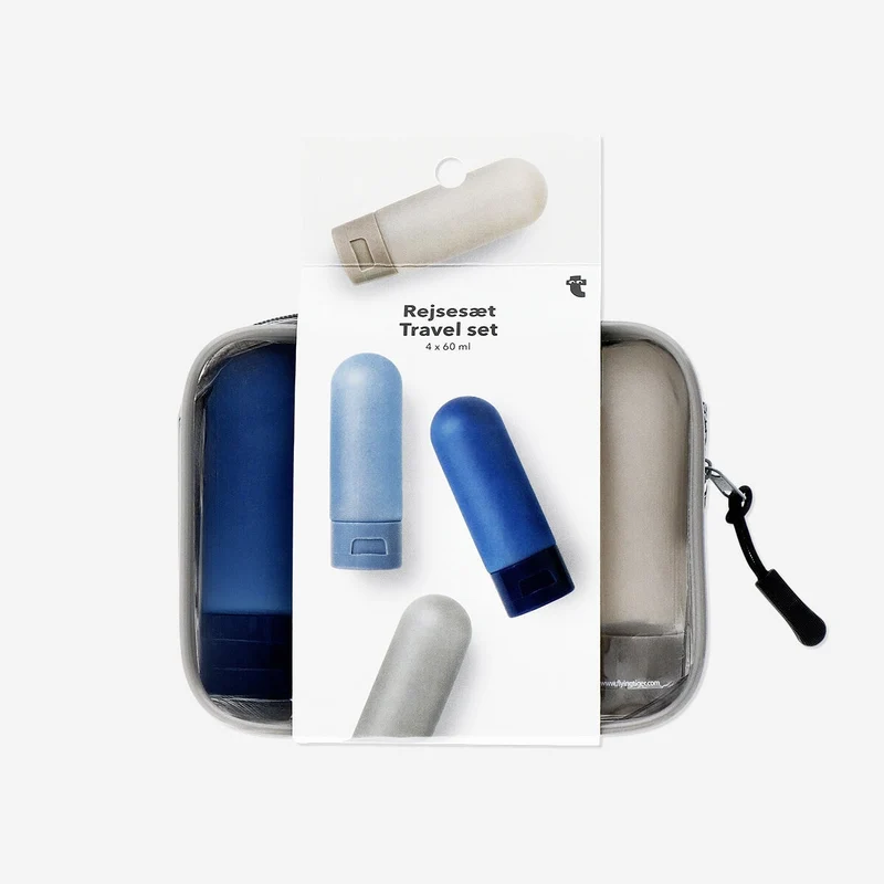 Travel set in clear bag - 4 pcs
