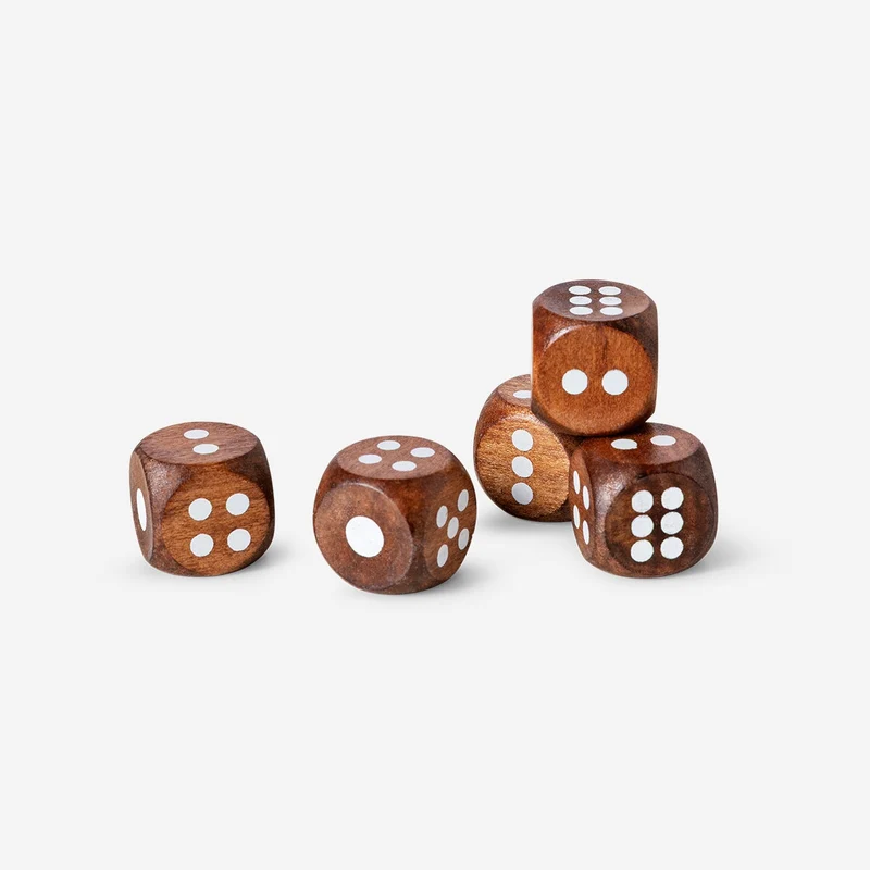 Wooden dice set