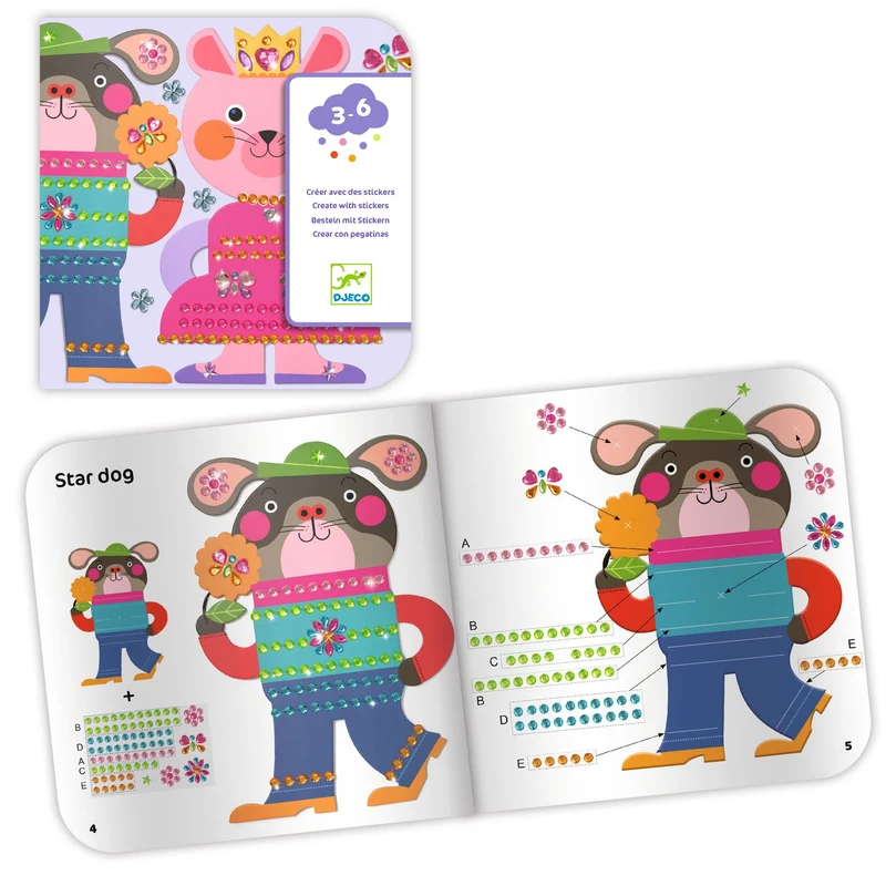 Crear con pegatinas Resplandecientes · DJECO