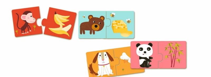 Puzzle dúo A Comer 20 piezas · Djeco