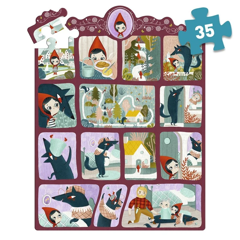 Puzzle de cuentos Caperucita Roja · Djeco