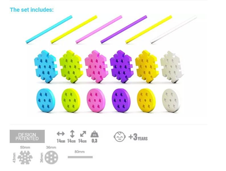 Bloques Meli Maxi Pastel · Constructor Set 60 piezas