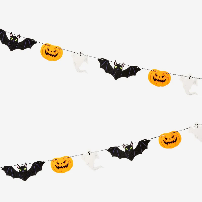 Halloween felt garland - 300 cm