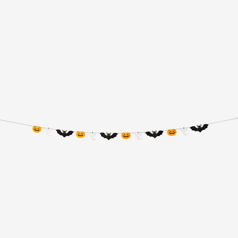 Halloween felt garland - 300 cm