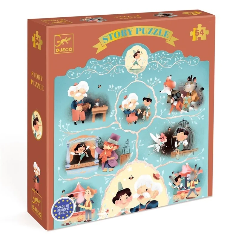 Puzzle de cuentos Pinocho · Djeco