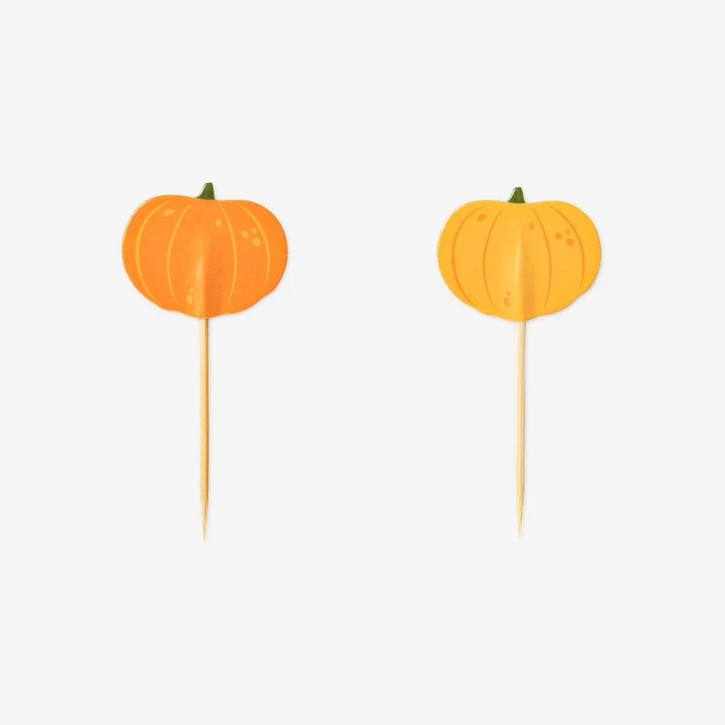 Pumpkin food picks - 8 pcs