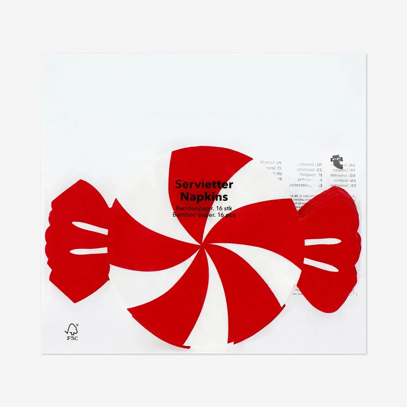 Napkins shaped as hard candy - 16 pcs