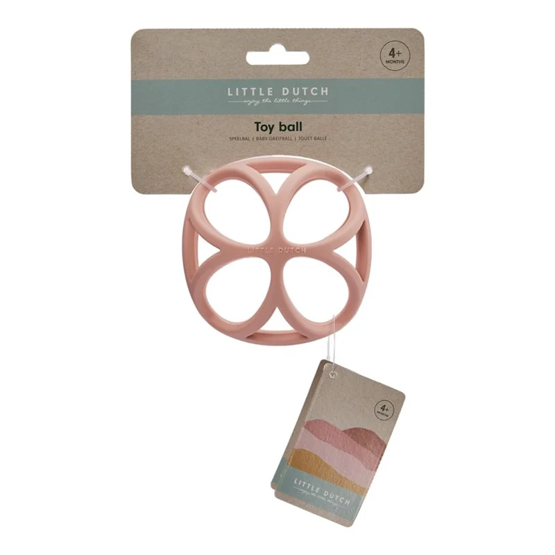 Pelota sensorial silicona rosa · Little Dutch
