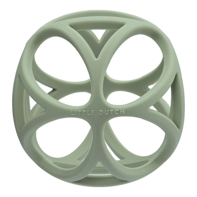 Pelota sensorial silicona verde · Little Dutch