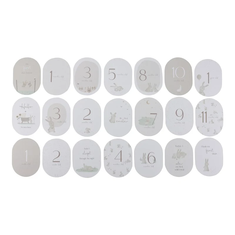 Tarjetas Milestone Baby Bunny · Little Dutch