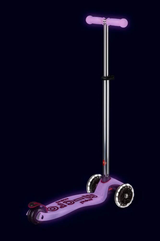 Patinete Maxi Deluxe Glow LED · Lila