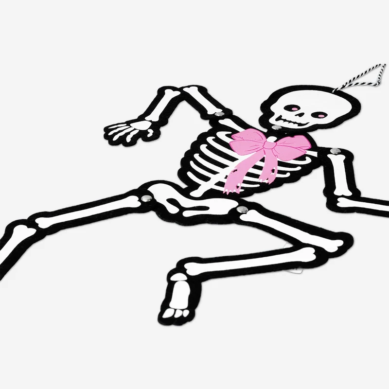Decorative felt skeleton - 50 cm