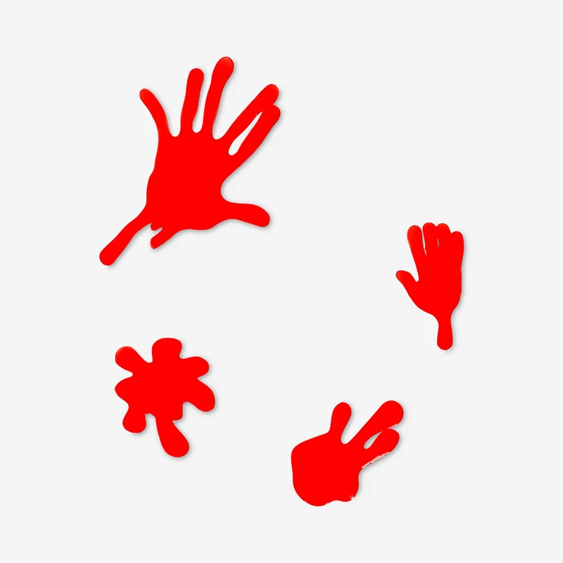 Bloody window decorations - 6 pcs