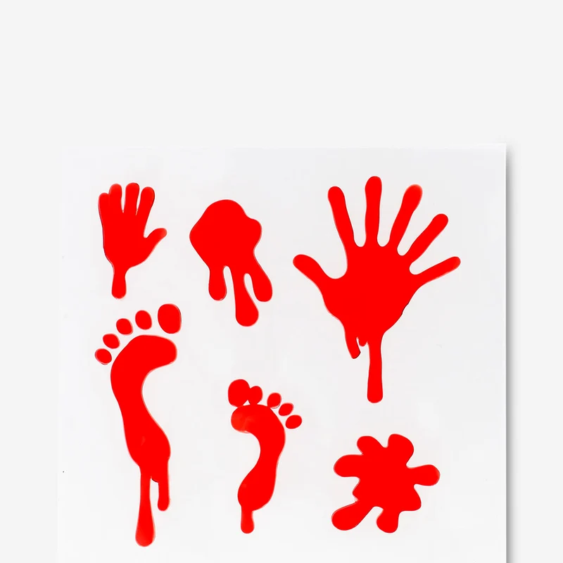 Bloody window decorations - 6 pcs