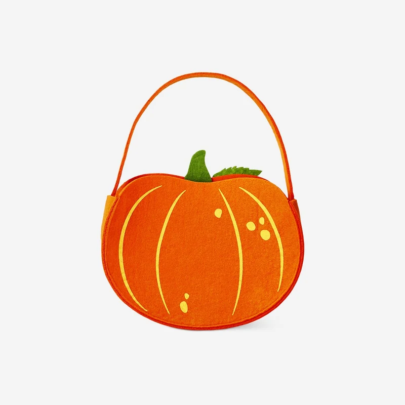 Felt pumpkin snack bag - for kids