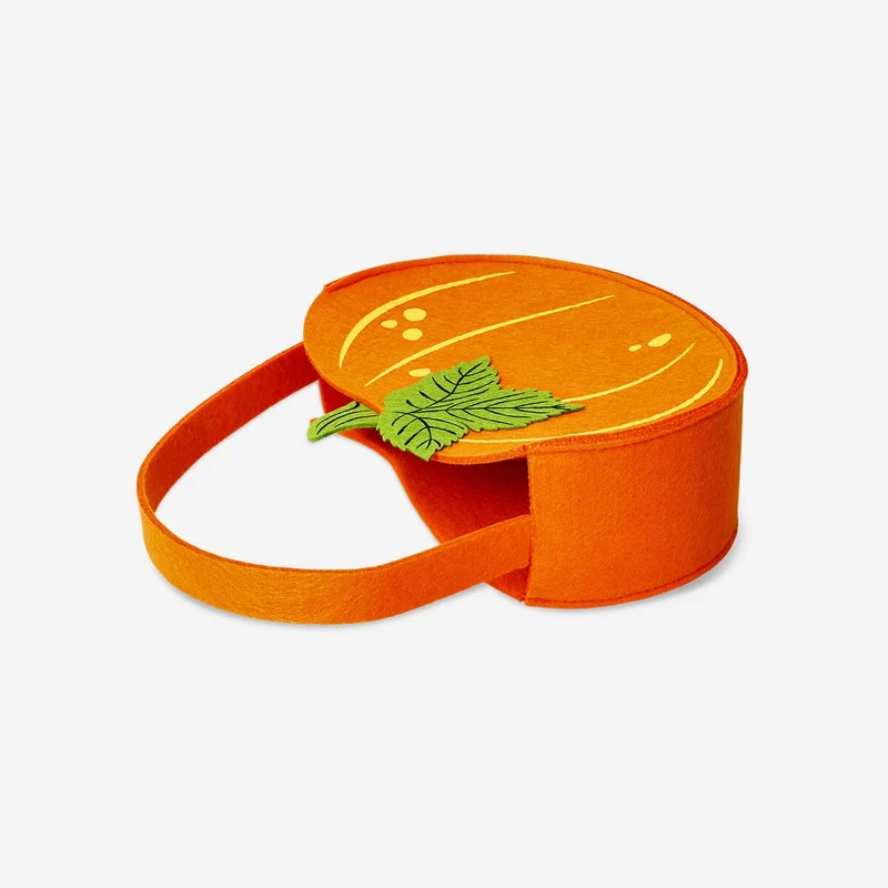 Felt pumpkin snack bag - for kids