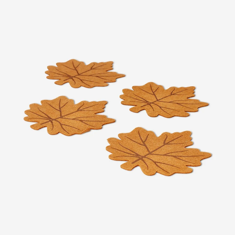 Maple leaf cutlery holders - 4 pcs