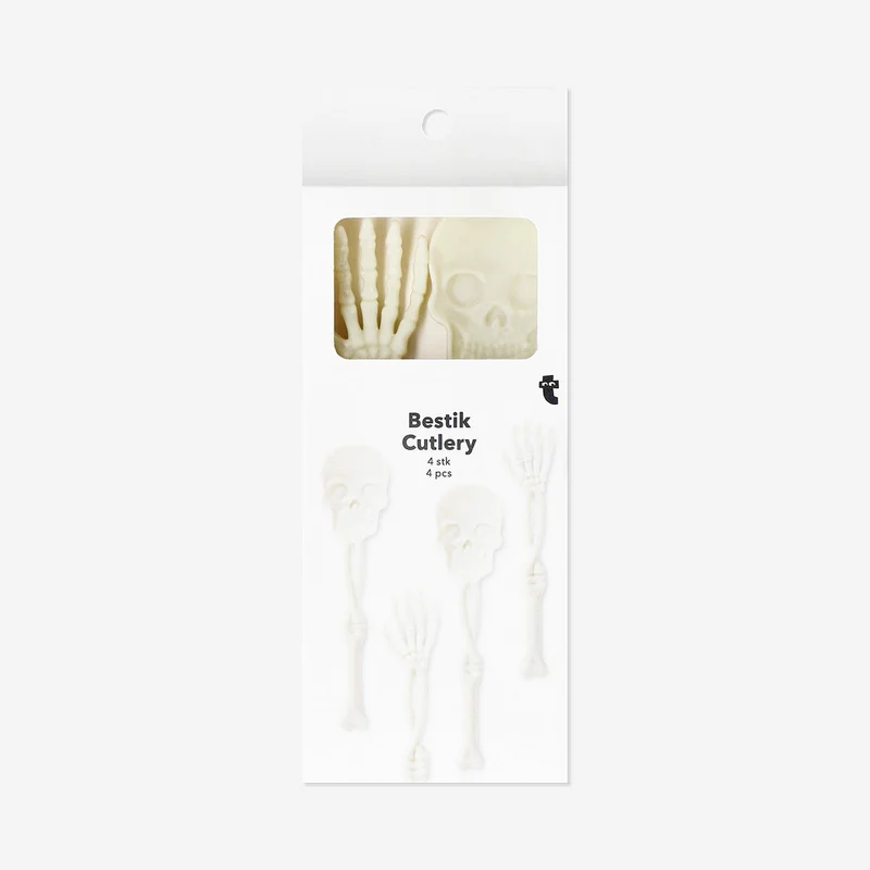 Skeleton spoon and fork set - 4 pcs