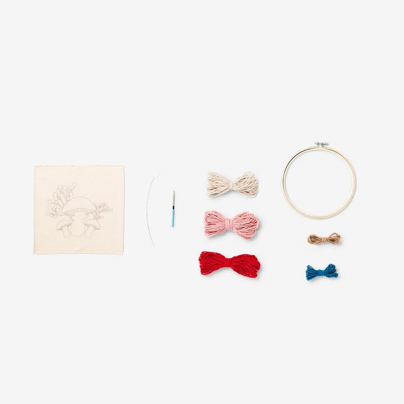 DIY mushroom punch needle set