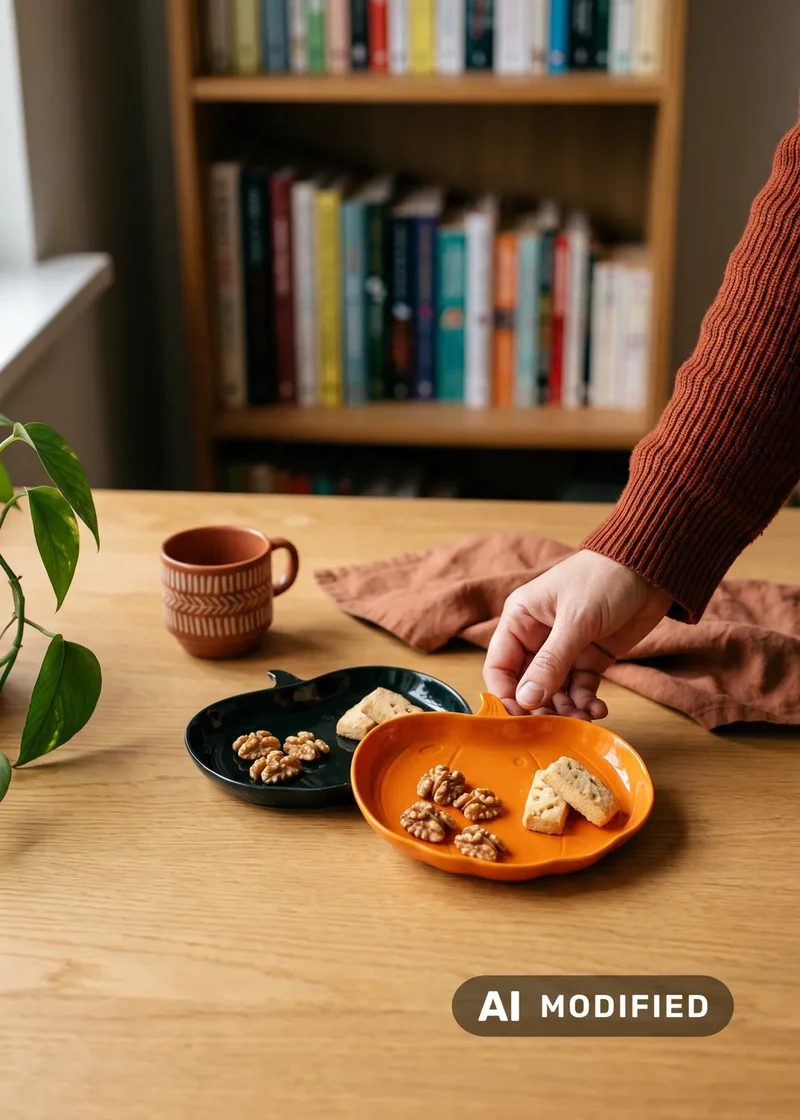 Reusable pumpkin plates - 2 pcs