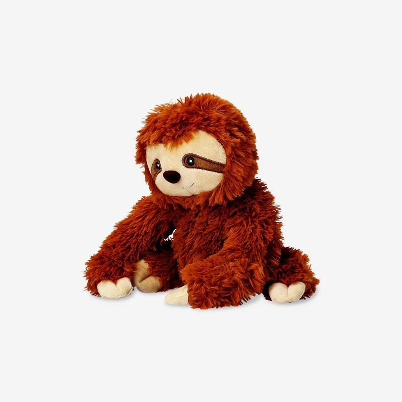 Heatable plush sloth