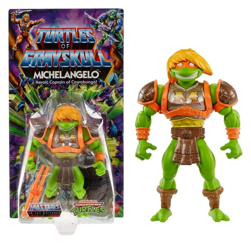 Figura Articulada Michelangelo - Masters Of The Universe Origins Turtles Of Grayskull