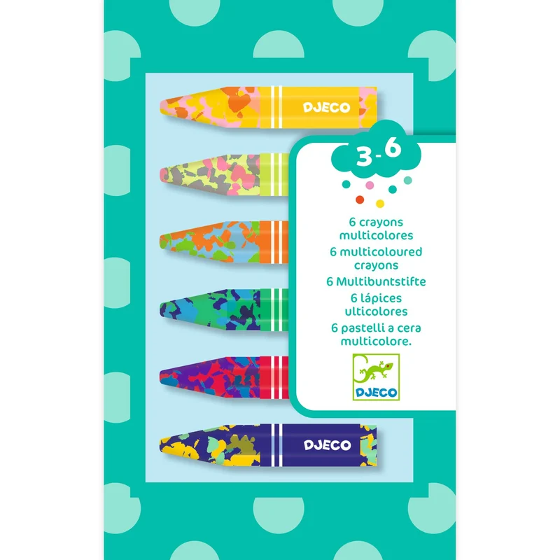 Colores para peques 6 lápices multicolores · DJECO