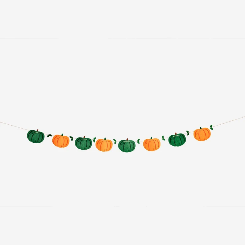 Felt pumpkin garland - 300 cm