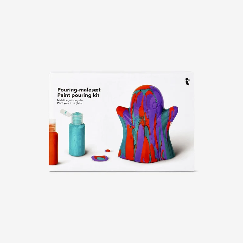 DIY paint pouring ghost