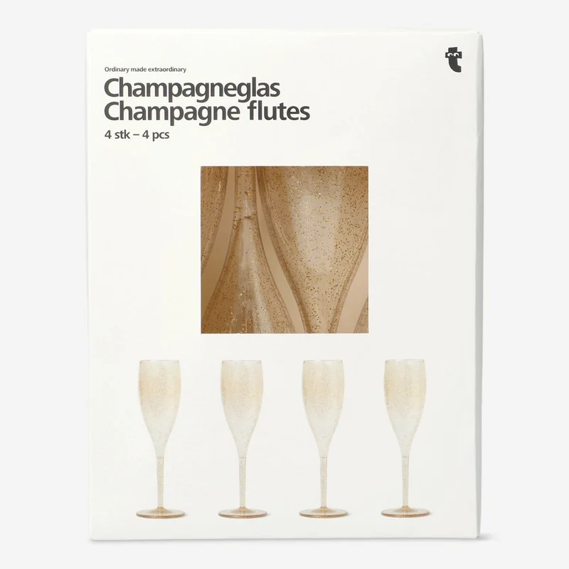 Champagne flutes. 4 pcs