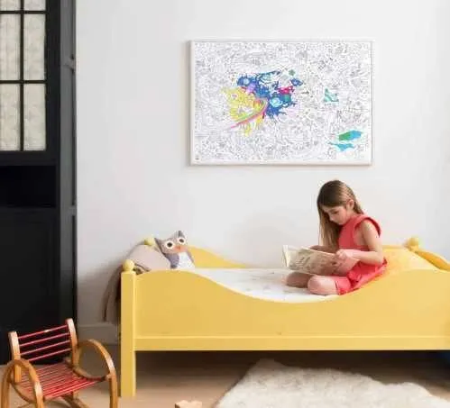 Poster XL Cosmos para colorear 100x70 · OMY