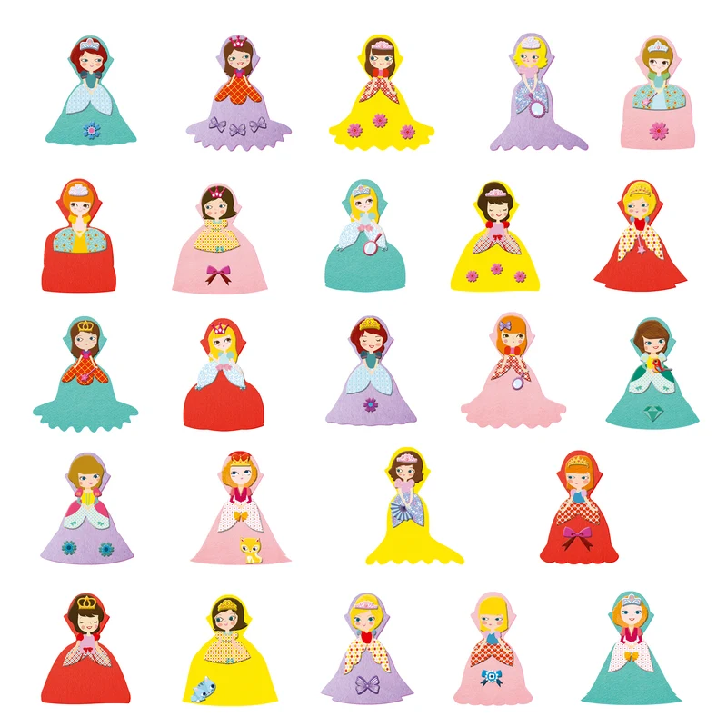 Crear con pegatinas Me gustan las princesas DJECO