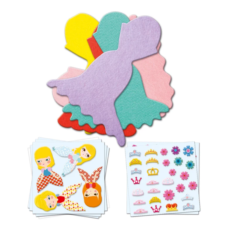 Crear con pegatinas Me gustan las princesas DJECO