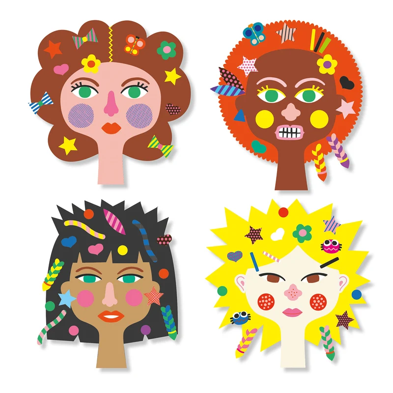Crear con pegatinas La Peluquería DJECO