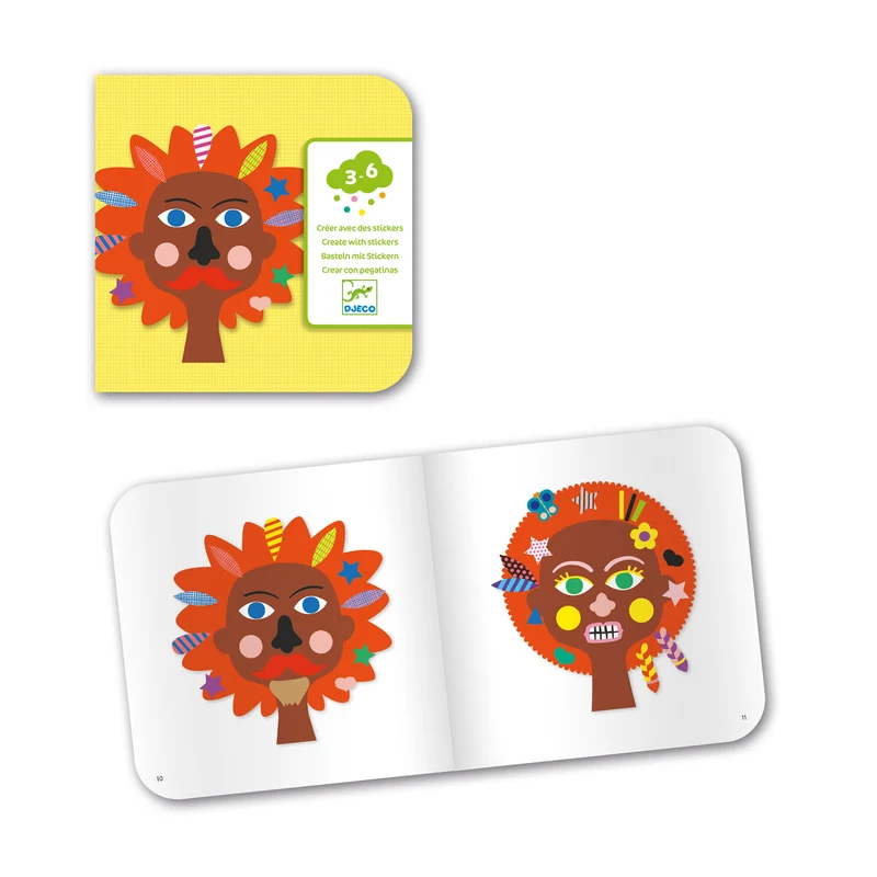 Crear con pegatinas La Peluquería DJECO