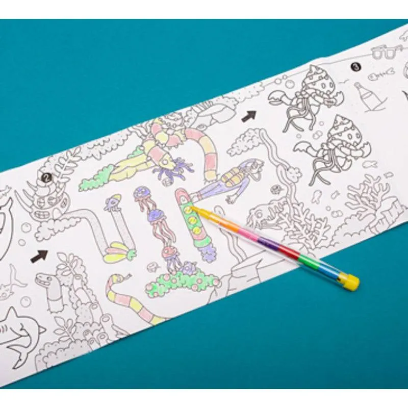 Juego de bolsillo para colorear Ocean+8 pinturas · OMY