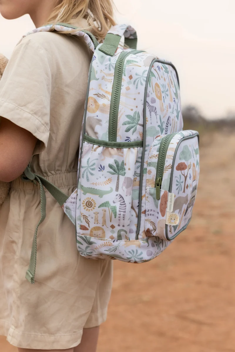 Mochila Grande Safari Friends · Little Dutch
