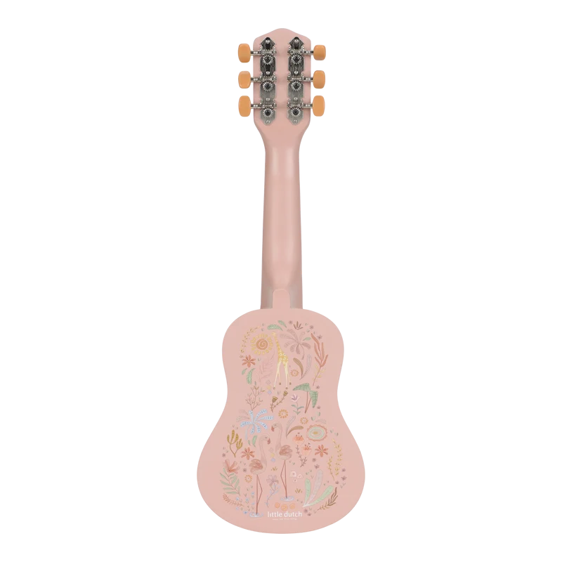 Guitarra de madera rosa FSC Safari Friends · Little Dutch