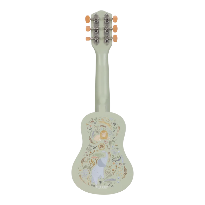 Guitarra de madera verde FSC Safari Friends · Little Dutch