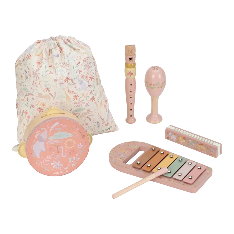 Set musical rosa Safari Friends · Little Dutch