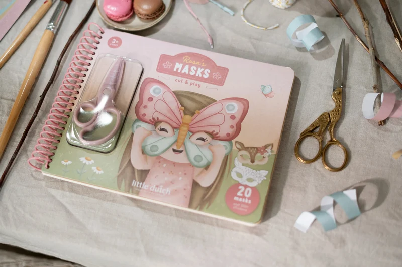 Libro de recortar y pintar máscaras · Little Dutch