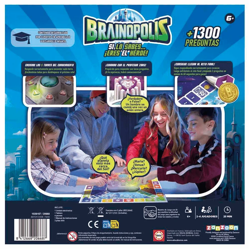 Brainopolis Juego de Preguntas y Conocimientos de Educa