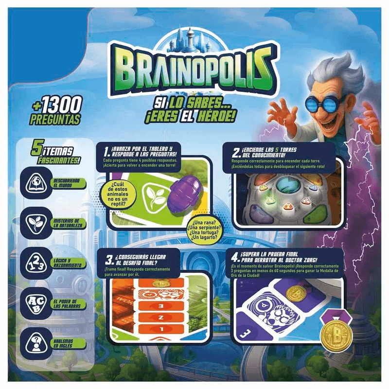 Brainopolis Juego de Preguntas y Conocimientos de Educa