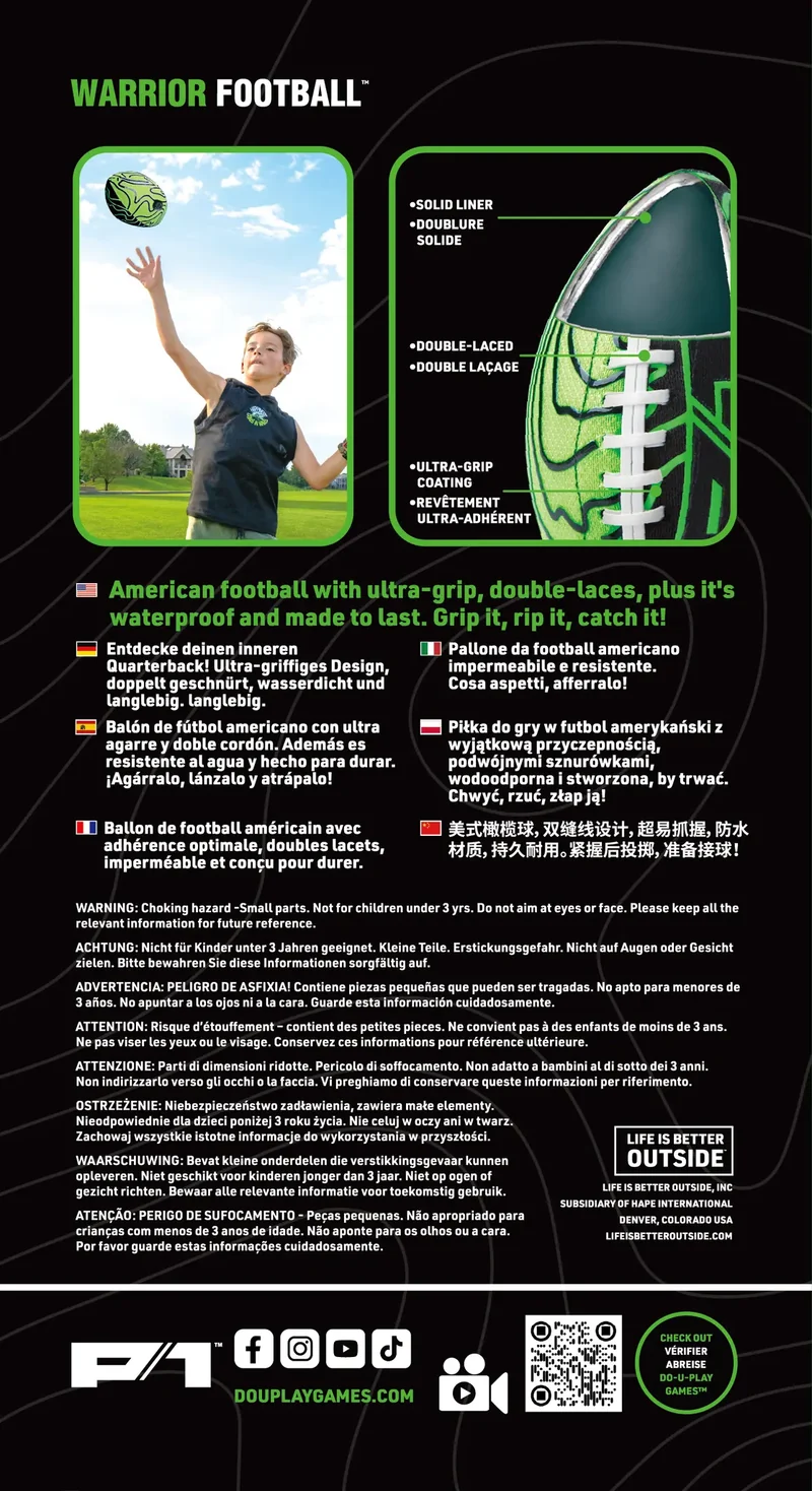 Balón de Fútbol Americano Warrior · DoUPlay