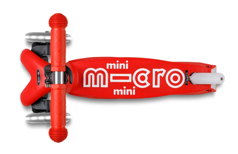 Patinete Mini Deluxe Plegable LED · Rojo