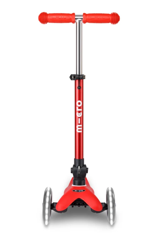 Patinete Mini Deluxe Plegable LED · Rojo