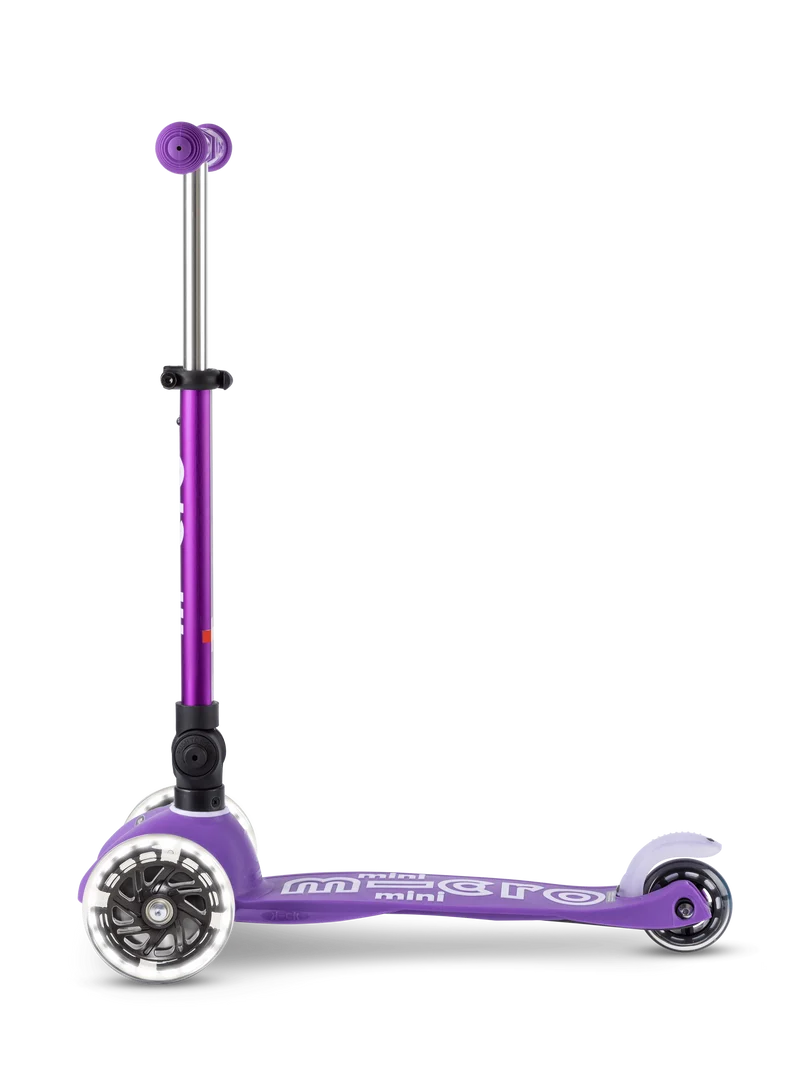 Patinete Mini Deluxe Plegable LED · Lila