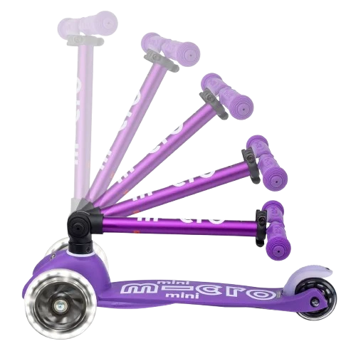 Patinete Mini Deluxe Plegable LED · Lila