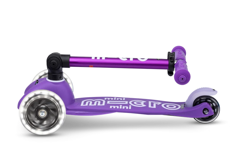Patinete Mini Deluxe Plegable LED · Lila