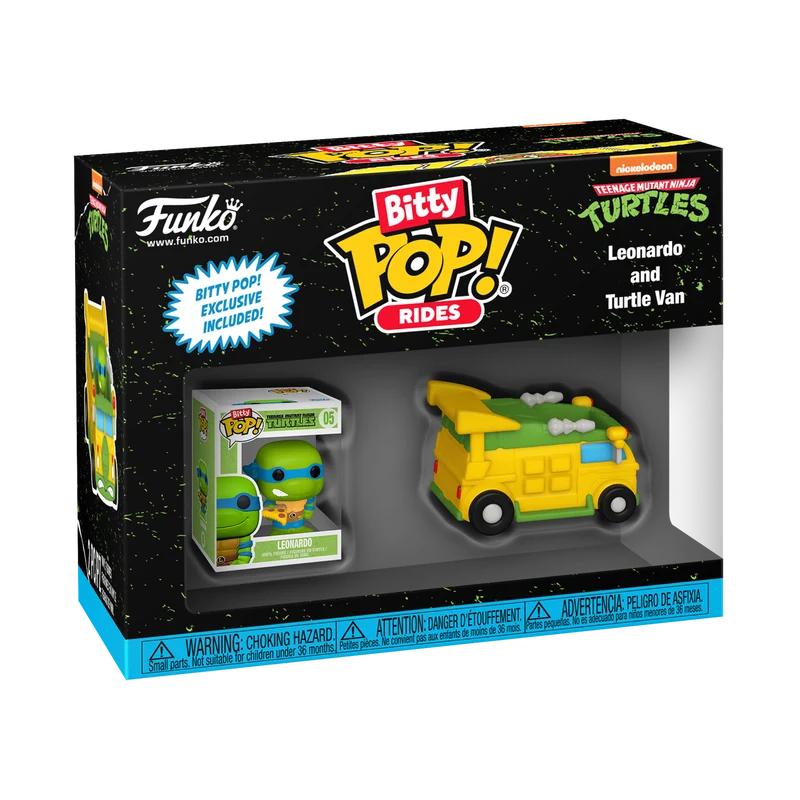 Funko Bitty Pop Ride: TMNT Tortugas Ninja - Leonardo Con Van